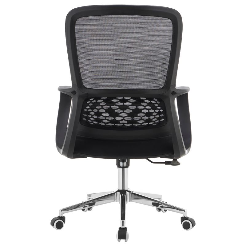 Kancelárske kreslo, čierna sieťovina-látka, TYP 2