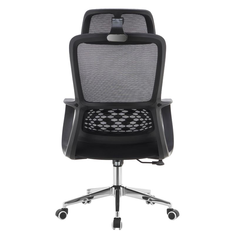 Kancelárske kreslo, čierna sieťovina-látka, TYP 1