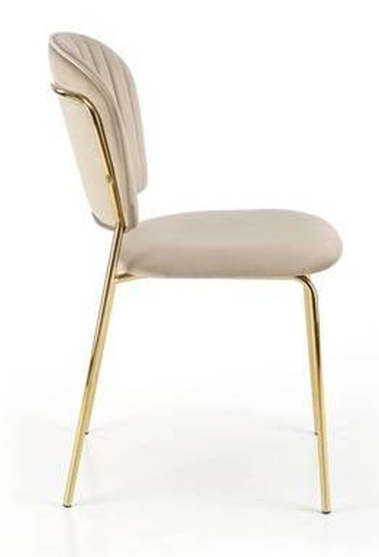 Jedálenská stolička, zlatá-béžová
