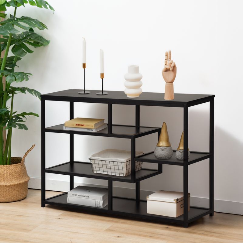 Kovový regál čierny, TYP 2