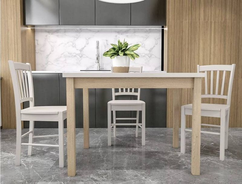 Jednoduchý jedálenský stôl 120, dub cremona torro-kašmír