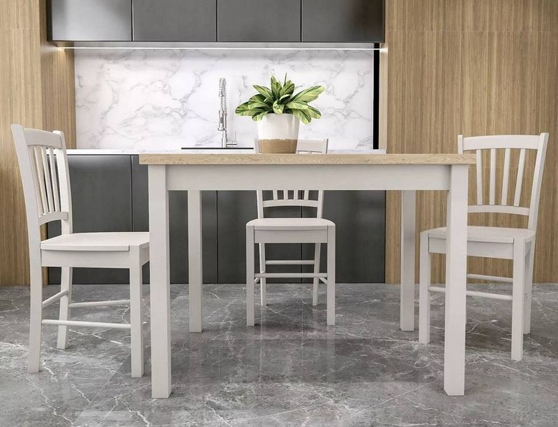 Jednoduchý jedálenský stôl 120, kašmír-dub cremona torro