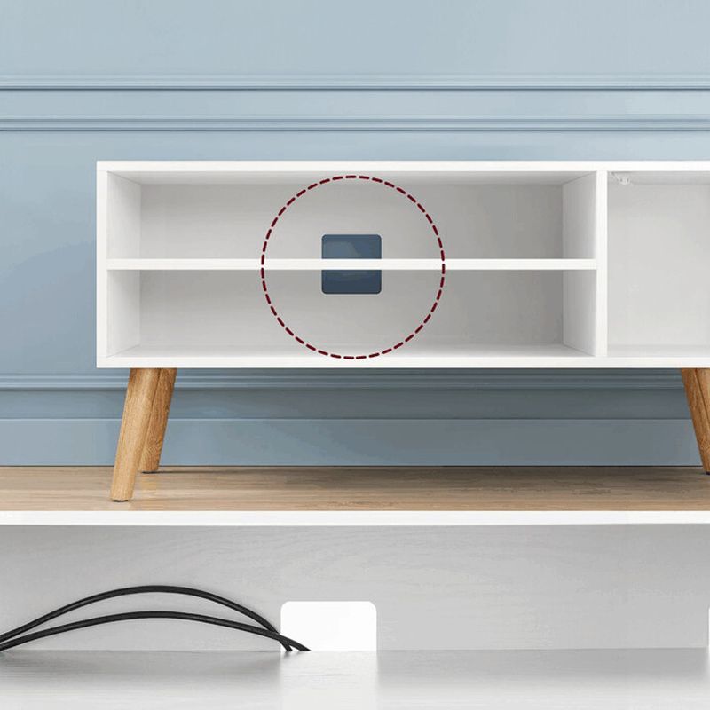 Televízny stolík 120, z MDF dosky, biely