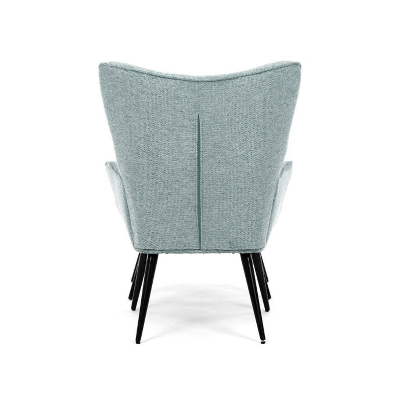 Relaxačné kreslo s podnožkou, modrá zamatová látka