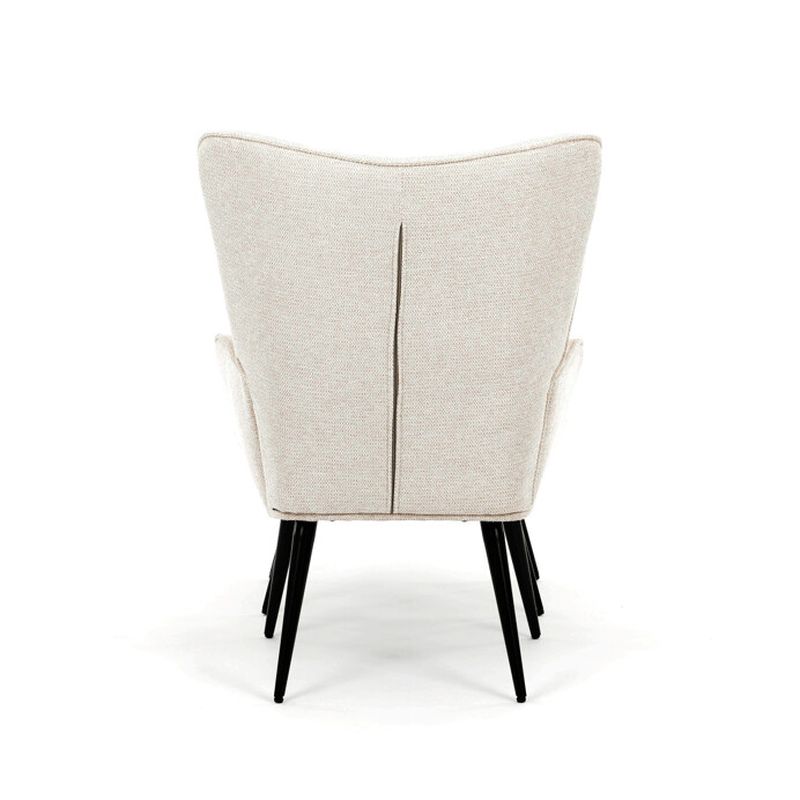 Relaxačné kreslo s podnožkou, béžová zamatová látka