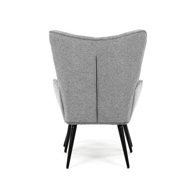 Relaxačné kreslo s podnožkou, sivá zamatová látka