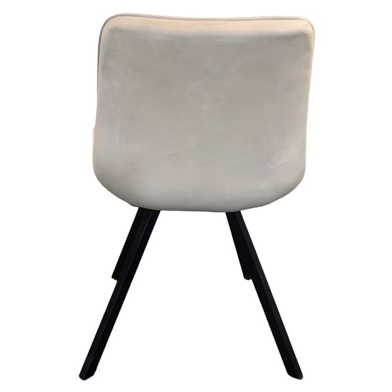 Štýlová jedálenská stolička béžová Velvet látka-čierna