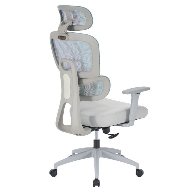 Kancelárske kreslo, sieťovina, neomint-svetlosivá-sivá