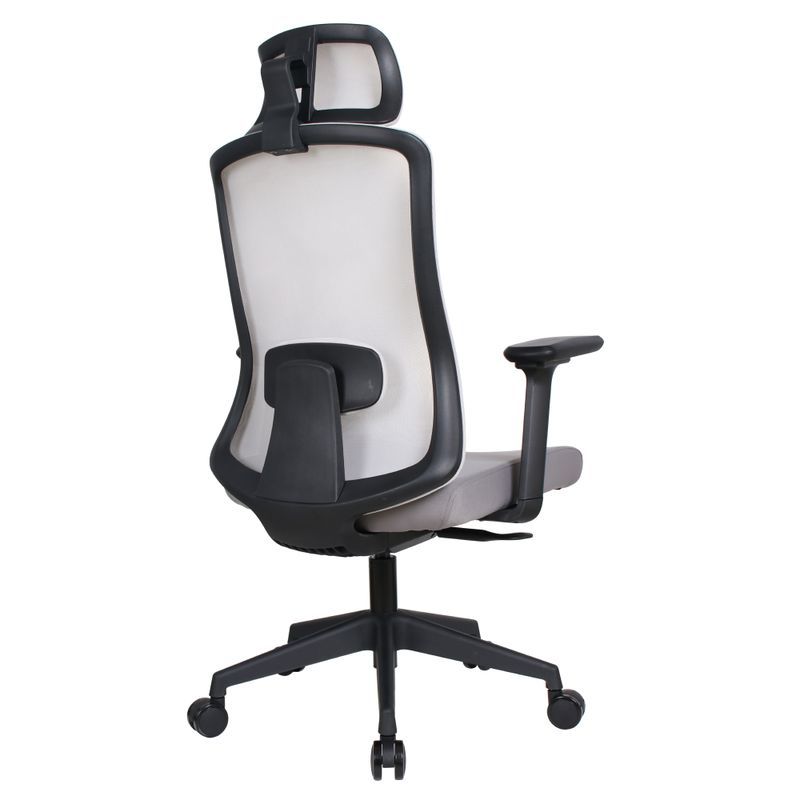 Jednoduché kancelárske kreslo, sivá sieťovina