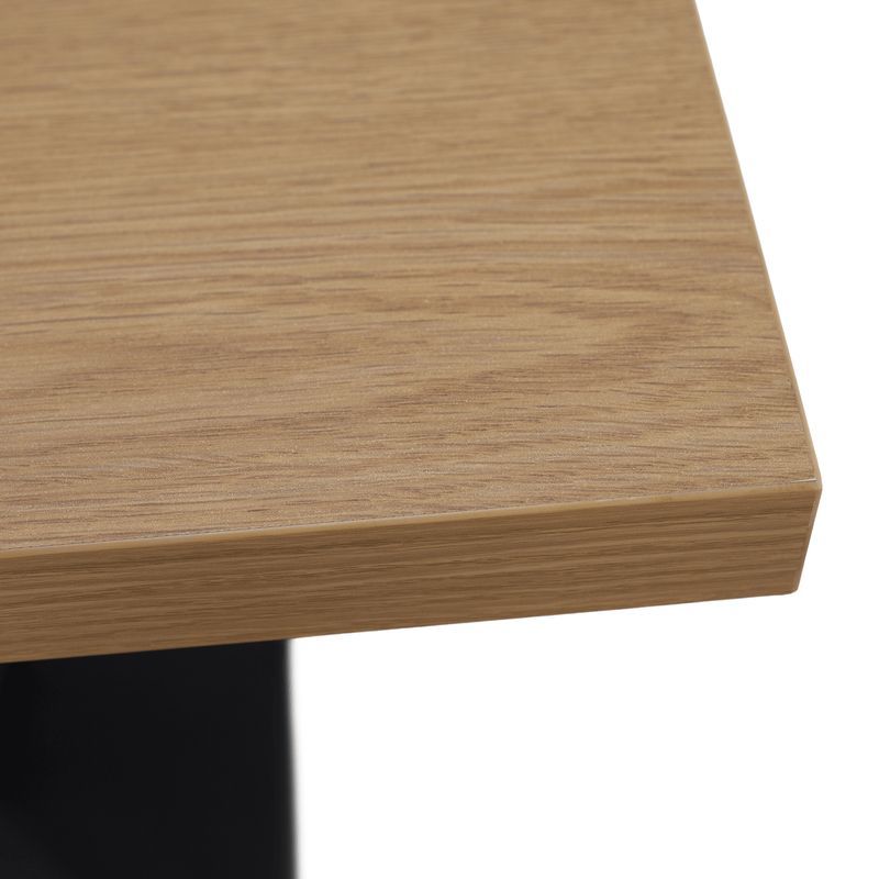 Elegantný jedálenský stôl, dub sonoma-čierna, 70x70