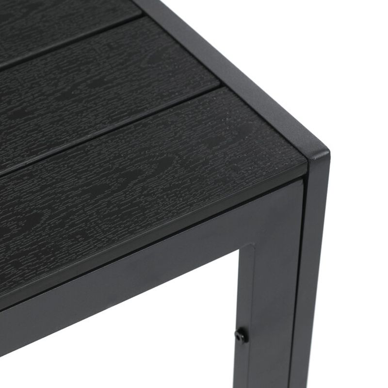 Moderný záhradný stôl v sivej farbe, hliník, polywood