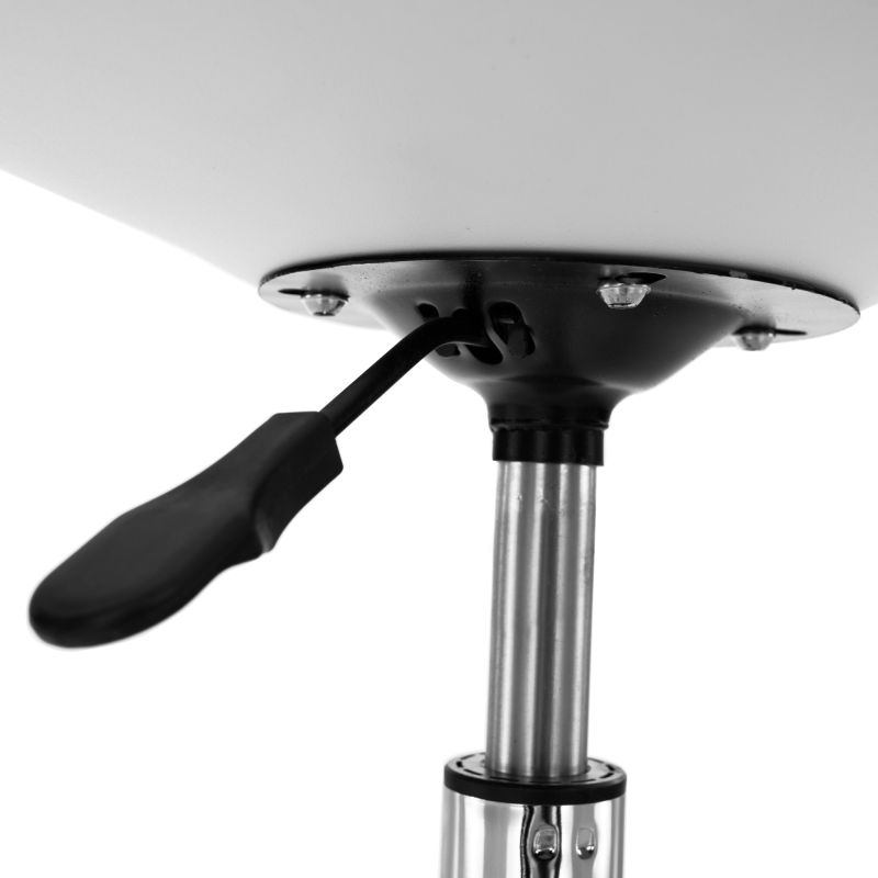 Kancelárska stolička s plastovým tvarovaným sedadlom biela