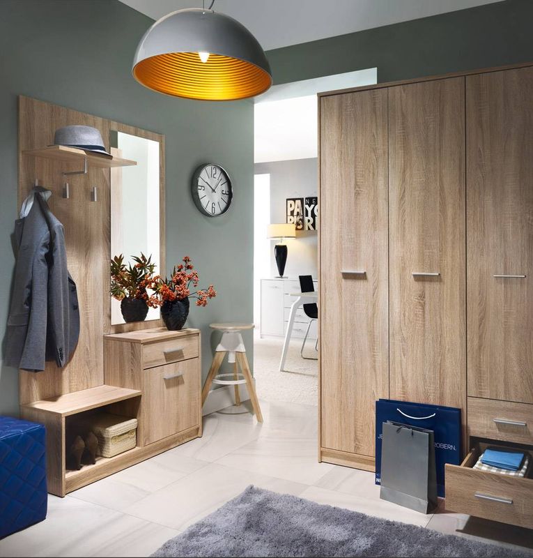 Písací stôl dub sonoma s jednou zásuvkou a policou