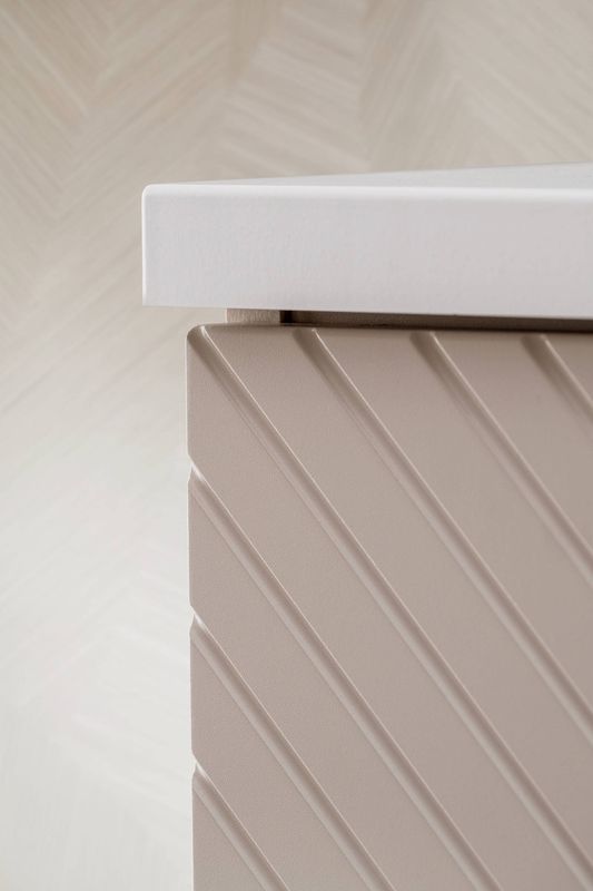 Kúpeľňová skrinka pod umývadlo, 82-80-2S, kašmír mat, 2 zásuvky