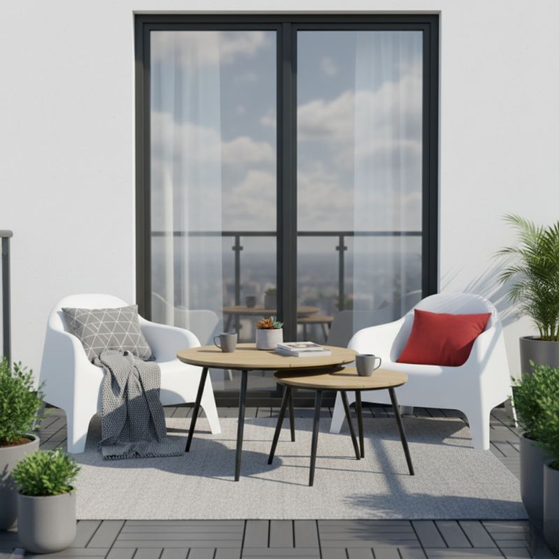 Záhradné stohovateľné kreslo, biely plast