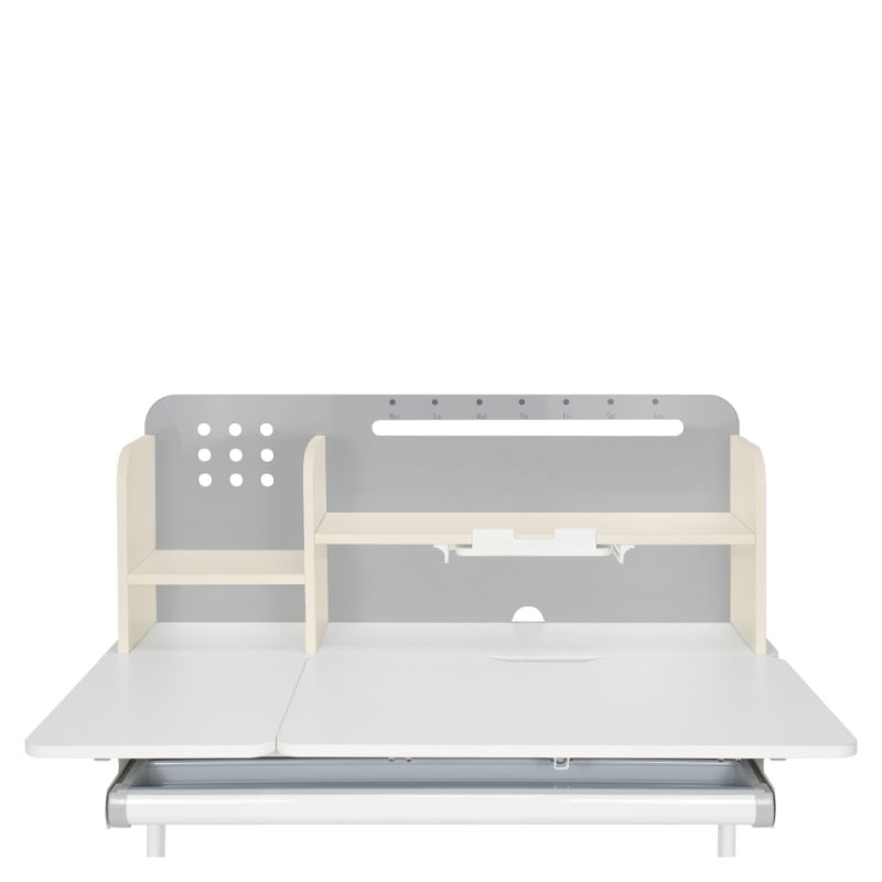 Rastúci písací stôl 100x60cm, sivo-biely