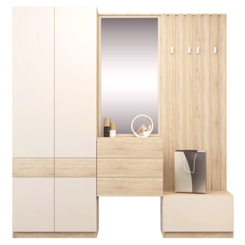 Botník KOM1K, dub sonoma, kašmír