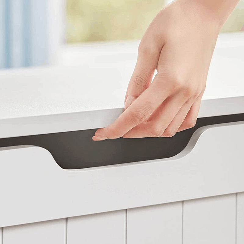 Úložný box z MDF, biely s výklopným vekom