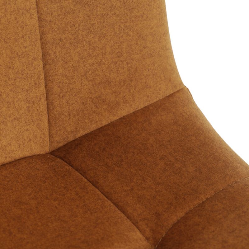 Barová stolička žltá látka, štvornohá kovová podnož