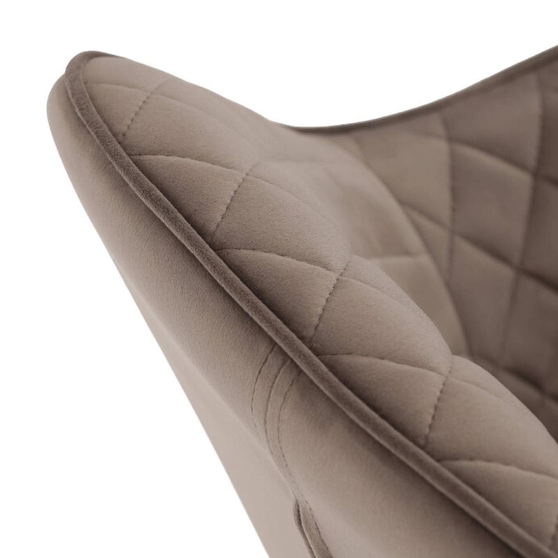 Exkluzívna otočná stolička, hnedá zamatová látka