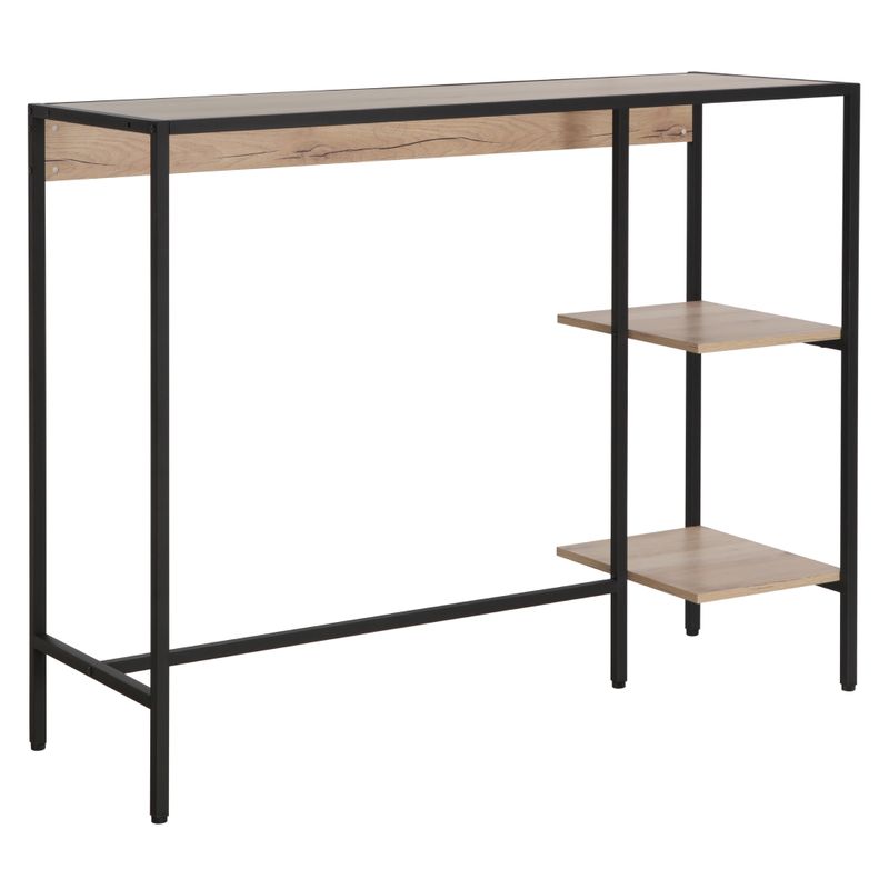 Barový set 1+2 v industriálnom štýle, dub a čierny kov