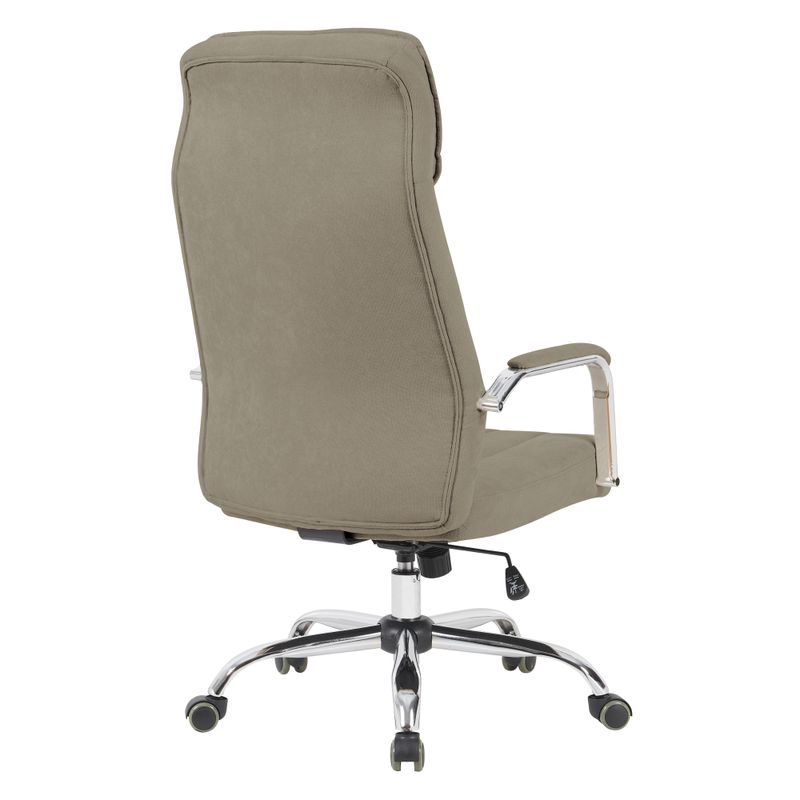 Kancelárske kreslo, béžová látka s chrómovou konštrukciou