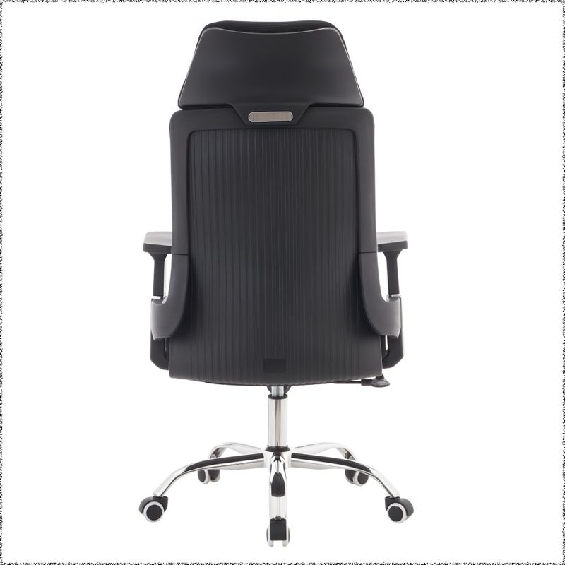 Kancelárske kreslo čierne so sieťovinou a chrómovými detailmi