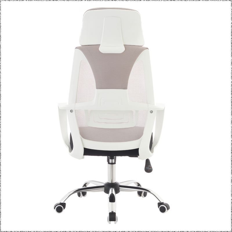 Kancelárske kreslo, čierne so sivou sieťovinou a bielymi detailmi