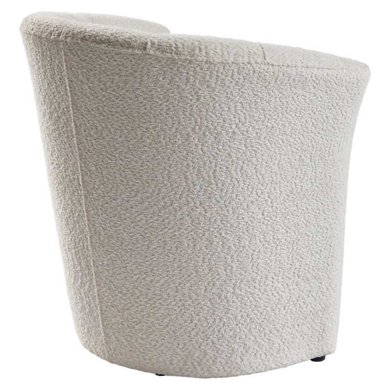 Moderné klubové kreslo, smotanové v látke Coral Boucle