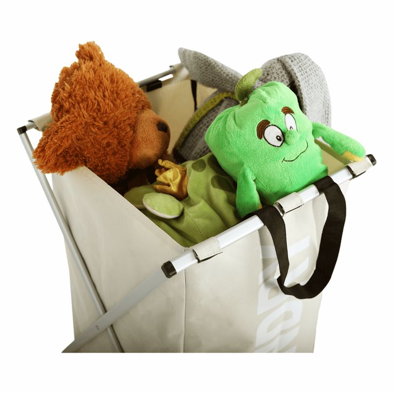 Látkový kôš na prádlo, sivobéžový