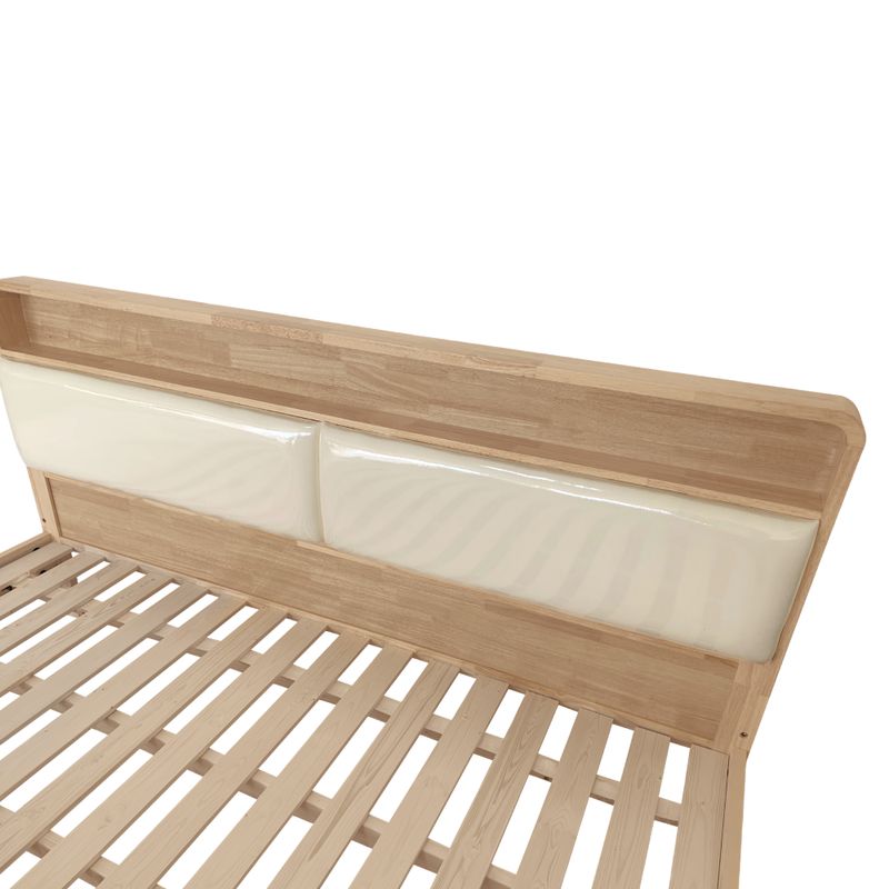 Manželská posteľ 180 z masívu s roštom, prírodná