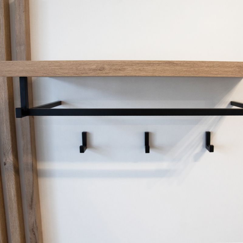 Predsieňová zostava, biely lesk HG, dub artisan