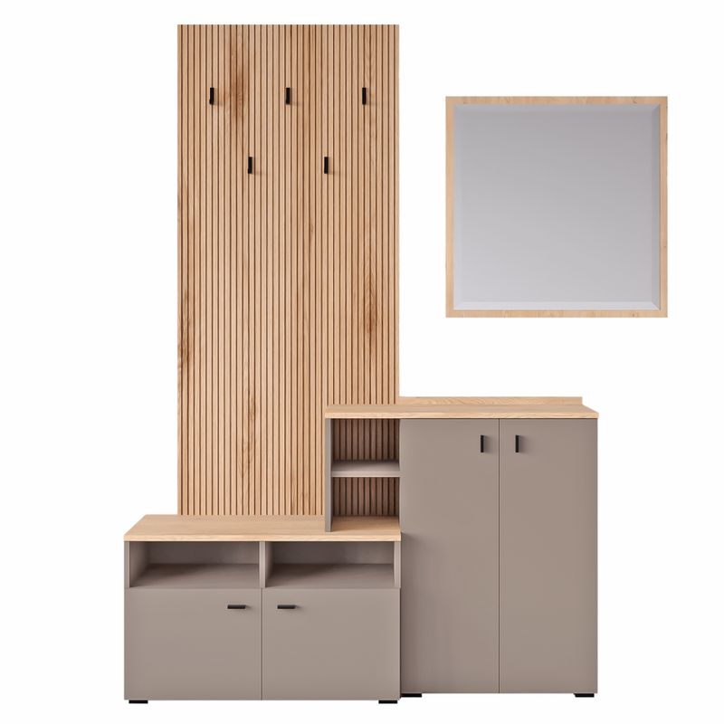 Predsieňová zostava, toffee, natural canella strata, cremona torro dub