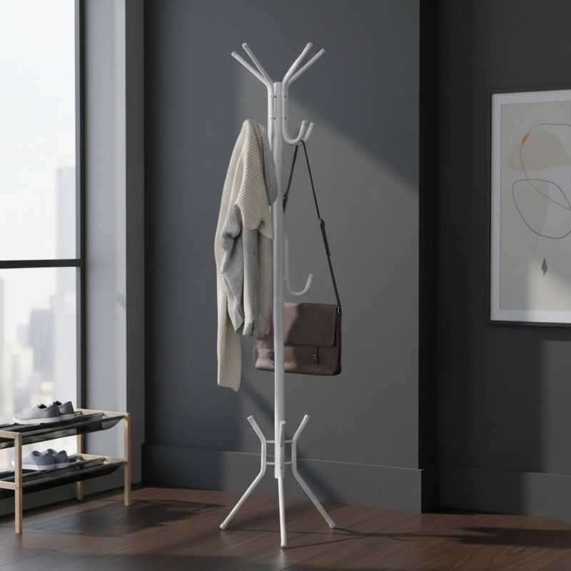 Stojanový vešiak 176 cm, biely kov
