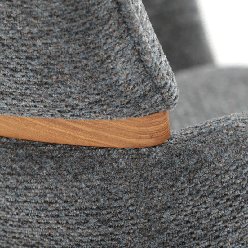 Elegantná jedálenská stolička sivá látka, 360° vratný mechanizmus, masív jaseň