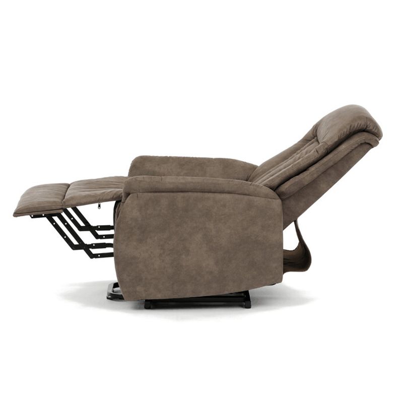 Výklopné, elektrické, polohovacie kreslo, hnedá vintage látka