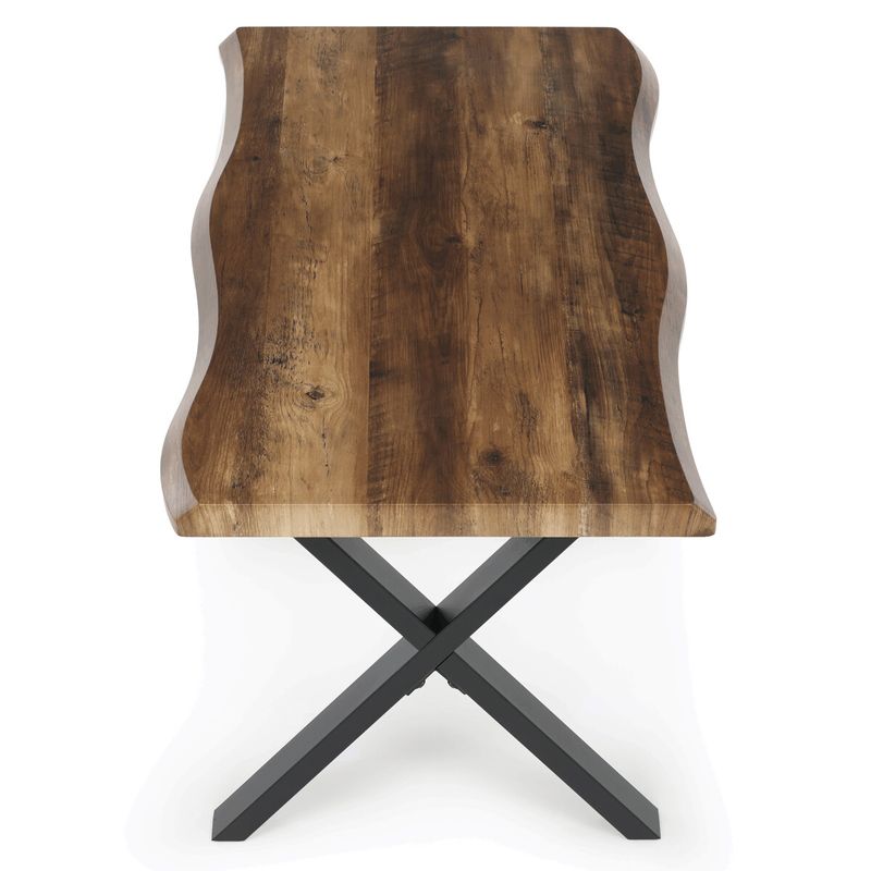 Konferenčný stolík, MDF doska 120x60, old wood, nohy čierny kov