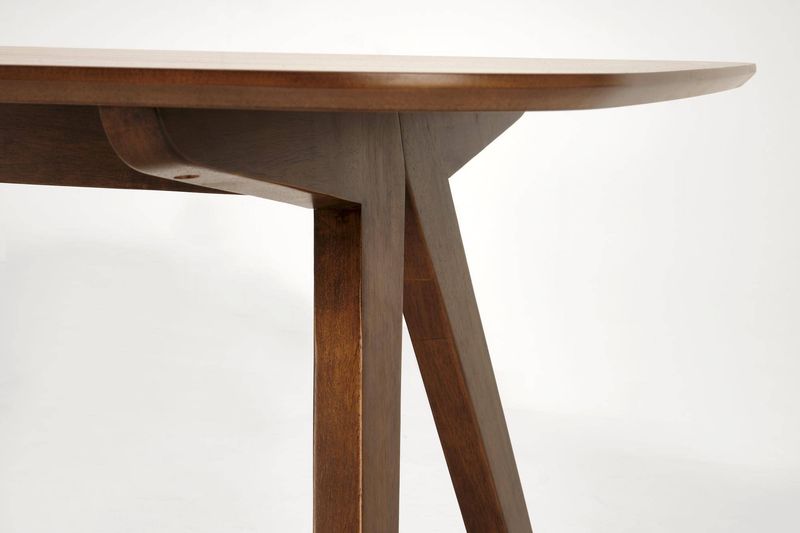 Moderný jedálenský stôl, 160 cm, orech, s masívnymi drevenými nohami