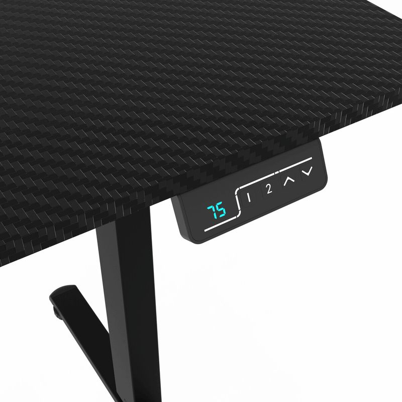 Ergonomický stôl s reguláciou výšky 120x60, melamín, čierny