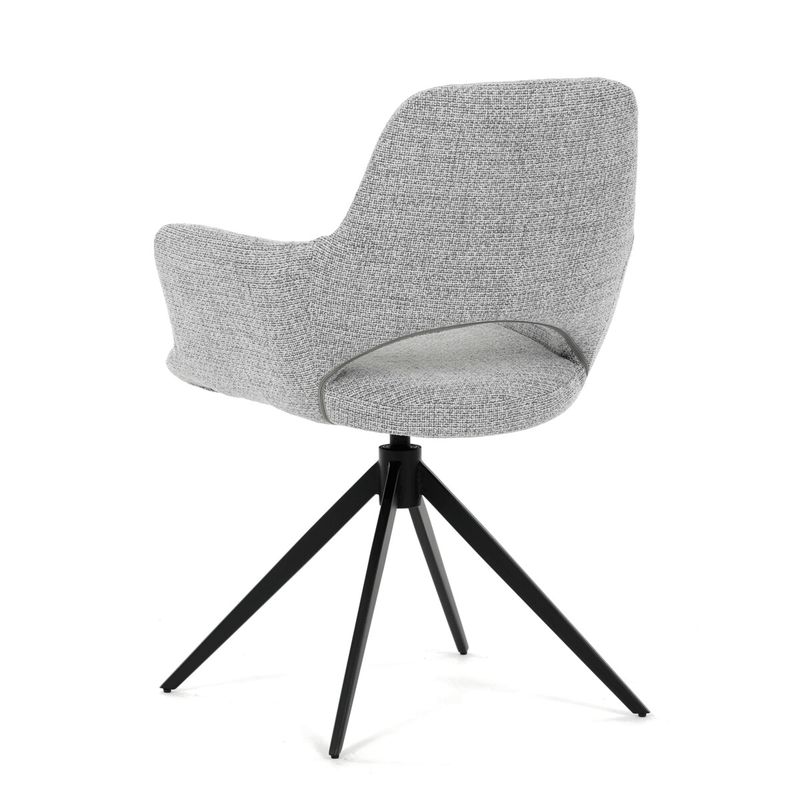 Jedálenský set so 4 stoličkami, 160x90cm, sivá látka, masív dub