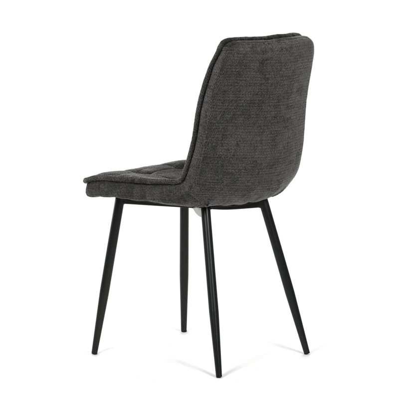 Jedálenský set so 4 stoličkami, 110x70cm, sivá látka, MDF divoký dub