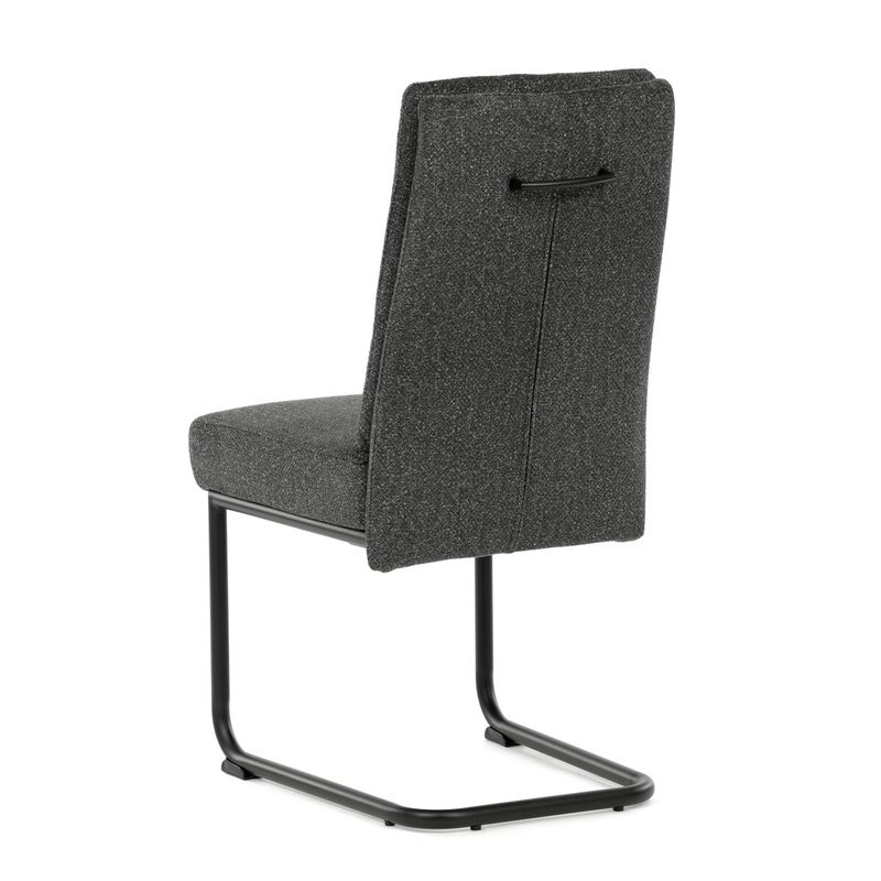 Jedálenský set so 4 stoličkami, 180x90cm, sivá látka, dýha orech