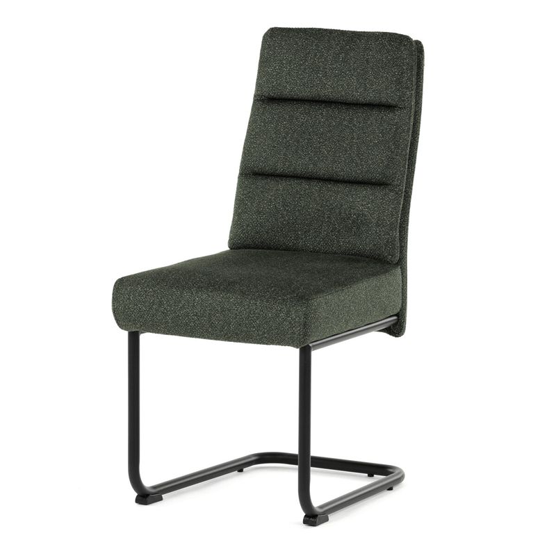 Jedálenský set so 4 stoličkami, 180x90cm, zelená látka, dýha orech