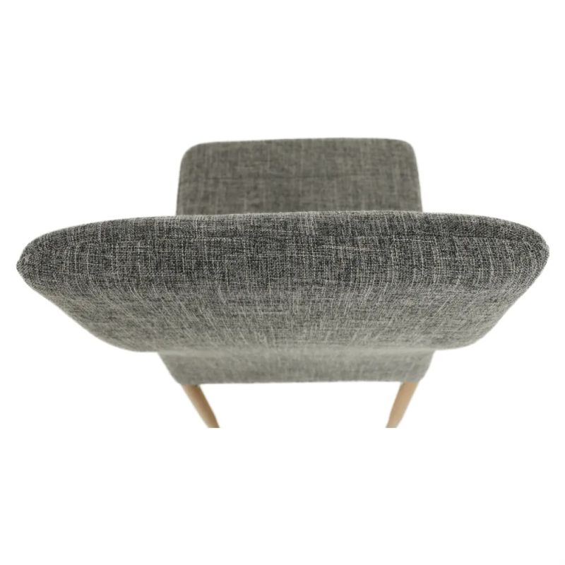 Stolička do kuchyne s jednoduchým dizajnom svetlosivá látka