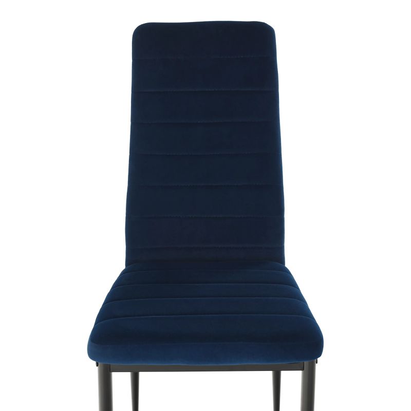 Stolička s jednoduchým dizajnom modrá Velvet látka