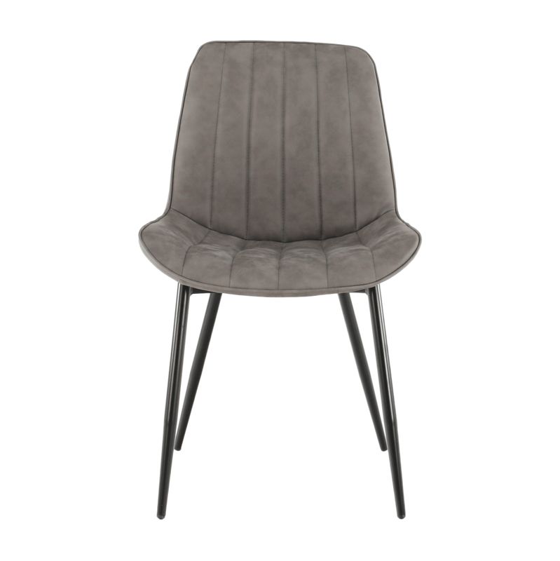 Komfortná stolička čalúnená ekokožou v prevedení svetlosivá