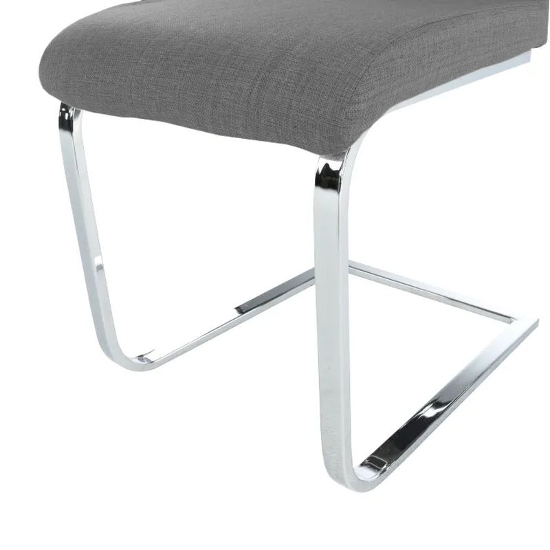 Jedálenská stolička do kuchyne látka tmavosivá