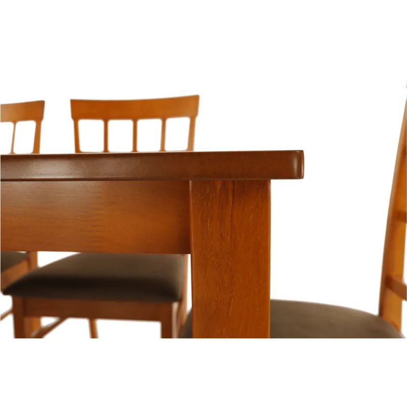 Noblesný jedálenský komplet 1+6 v odtieni čerešňa