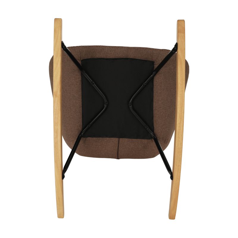 Hojdacie a relaxačné kreslo svetlohnedá látka