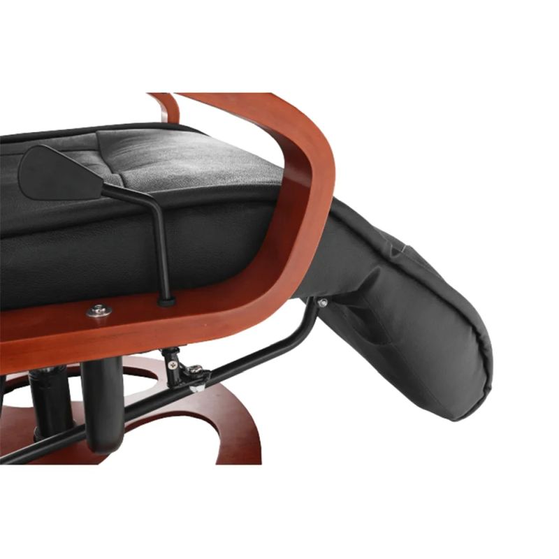 Masážne kreslo v čiernej ekokoži